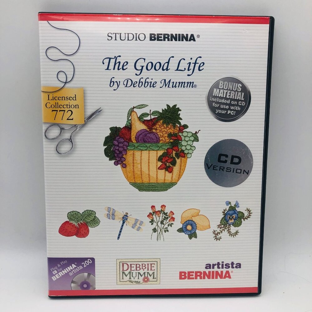 Bernina Studio Debbie Mumm The Good Life Embroidery Design Artista 200 CD #772